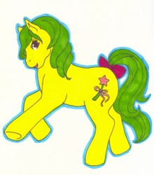 Size: 478x544 | Tagged: safe, artist:skypinpony, imported from derpibooru, magic star, female, g1, solo, traditional art