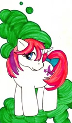 Size: 356x600 | Tagged: safe, artist:skypinpony, imported from derpibooru, baby moondancer, female, g1, solo, traditional art