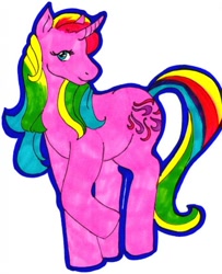 Size: 478x588 | Tagged: safe, artist:skypinpony, imported from derpibooru, windy (g1), female, g1, solo, traditional art