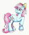 Size: 1024x1223 | Tagged: safe, artist:luciekj, imported from derpibooru, bowtie (g1), bow tie (g1), female, g1, solo, traditional art