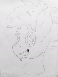 Size: 1243x1654 | Tagged: safe, artist:andandampersand, derpibooru exclusive, imported from derpibooru, oc, oc only, oc:loony sketch, bust, facial hair, goatee, lineart, monochrome, portrait, solo, traditional art