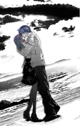 Size: 761x1200 | Tagged: safe, imported from derpibooru, shining armor, twilight sparkle, human, anime, beach, blushing, boku wa imōto ni koi o suru, brother and sister, female, humanized, incest, infidelity, kissing, male, manga, shiningsparkle, shipping, straight, twicest