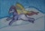 Size: 600x413 | Tagged: safe, artist:spiritedlittlepony, imported from derpibooru, flurry (g1), deviantart watermark, female, flying, g1, obtrusive watermark, snow, solo, watermark, windy wing ponies