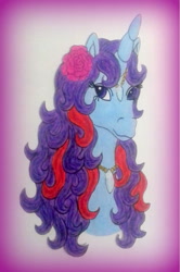 Size: 731x1099 | Tagged: safe, artist:applejack-1982, imported from derpibooru, sparkler (g1), female, g1, solo, traditional art