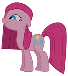 Size: 5400x6000 | Tagged: safe, artist:reginault, imported from derpibooru, pinkie pie, earth pony, pony, party of one, .svg available, absurd resolution, female, happy, pinkamena diane pie, pursed, simple background, smiling, solo, transparent background, vector