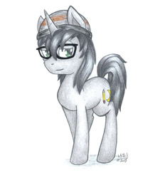 Size: 1024x1140 | Tagged: safe, artist:cyanyeh, imported from derpibooru, oc, oc only, oc:mark, pony, unicorn, solo
