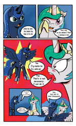 Size: 3000x5000 | Tagged: safe, artist:astroanimations, imported from derpibooru, princess celestia, princess luna, comic:celestia's yearning, blushing, comic, crying, grammatical error, implied celestibra