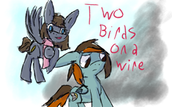 Size: 1676x1036 | Tagged: safe, artist:secondquill, imported from derpibooru, oc, oc only, oc:mercury vapour, oc:second quill, duo