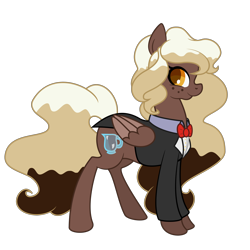 Size: 3000x3000 | Tagged: safe, artist:besttubahorse, artist:paintponi, imported from derpibooru, oc, oc only, oc:sweet mocha, pegasus, pony, clothes, collaboration, cutie mark, female, mare, simple background, solo, transparent background, tuxedo, vector