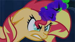 Size: 6085x3425 | Tagged: safe, artist:orin331, imported from derpibooru, sunset shimmer, pony, absurd resolution, dark magic, female, possessed, solo