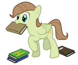 Size: 6000x5000 | Tagged: safe, artist:icaron, imported from derpibooru, oc, oc only, oc:saga, pegasus, pony, absurd resolution, book, mouth hold, show accurate, simple background, solo, transparent background, vector