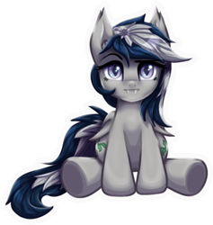 Size: 486x512 | Tagged: safe, artist:starletnightwind, imported from derpibooru, oc, oc only, oc:daturea eventide, bat pony, pony, cute, deadpan, simple background, sitting, solo, transparent background