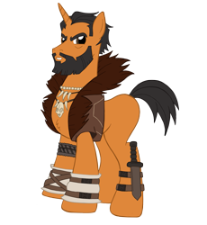 Size: 1781x1936 | Tagged: safe, artist:edcom02, artist:jmkplover, imported from derpibooru, pony, unicorn, kraven the hunter, ponified, simple background, solo, spider-man, transparent background