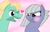 Size: 2048x1316 | Tagged: safe, artist:kindheart525, imported from derpibooru, limestone pie, zephyr breeze, earth pony, pegasus, pony, blushing, crack shipping, duo, female, flirting, heart, limetsun pie, male, mare, one eye closed, scrunchy face, shipping, stallion, straight, tsundere, wink, zephyrstone