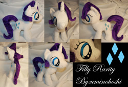 Size: 1280x868 | Tagged: safe, artist:uminohoshi, imported from derpibooru, rarity, female, filly, filly rarity, irl, photo, plushie, solo