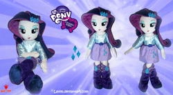 Size: 1024x565 | Tagged: safe, artist:lavim, imported from derpibooru, rarity, equestria girls, irl, photo, plushie, solo