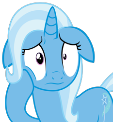 Size: 2725x2928 | Tagged: safe, artist:sketchmcreations, imported from derpibooru, trixie, pony, unicorn, to where and back again, female, floppy ears, hoof on cheek, inkscape, raised hoof, simple background, solo, transparent background, vector, worried