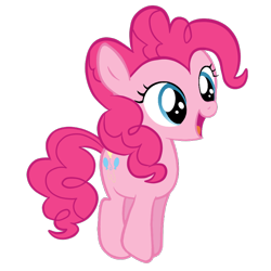 Size: 1000x1000 | Tagged: safe, artist:posey-11, imported from derpibooru, pinkie pie, female, filly, filly pinkie pie, pronking, simple background, solo, transparent background, vector