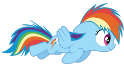 Size: 2000x1100 | Tagged: safe, artist:posey-11, imported from derpibooru, rainbow dash, female, filly, filly rainbow dash, flying, simple background, solo, transparent background, vector