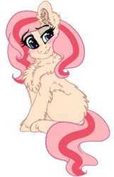 Size: 1047x1627 | Tagged: safe, artist:saphi-boo, imported from derpibooru, oc, oc only, oc:cream jade, kindverse, chest fluff, ear fluff, fluffy, offspring, parent:cheese sandwich, parent:pinkie pie, parents:cheesepie, simple background, solo, transparent background