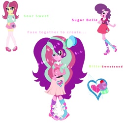 Size: 1000x1000 | Tagged: safe, artist:doraemonfan4life, imported from derpibooru, sour sweet, sugar belle, equestria girls, alternate hairstyle, equestria girls-ified, fusion