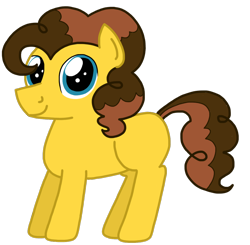 Size: 1120x1096 | Tagged: safe, artist:kindheart525, deleted from derpibooru, imported from derpibooru, oc, oc only, oc:chocolate cheesecake, offspring, parent:cheese sandwich, parent:pinkie pie, parents:cheesepie, simple background, solo, transparent background