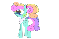 Size: 2743x1828 | Tagged: safe, artist:supercoco142, imported from derpibooru, rainbow dash (g3), pegasus, pony, female, g3, g3 to g4, g4, generation leap, race swap, simple background, solo, transparent background