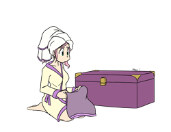 Size: 1100x850 | Tagged: safe, artist:kprovido, imported from derpibooru, fluttershy, human, barefoot, bathrobe, chest, clothes, feet, female, humanized, robe, simple background, sitting, solo, transparent background