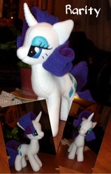 Size: 815x1280 | Tagged: safe, artist:caroarte, imported from derpibooru, rarity, irl, lidded eyes, photo, plushie, solo