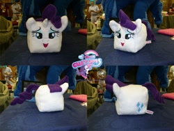 Size: 1024x768 | Tagged: safe, artist:angel99percent, imported from derpibooru, rarity, cube, irl, lidded eyes, photo, plushie, rarity is a marshmallow, solo