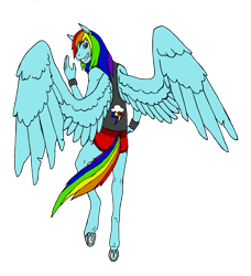 Size: 2633x2886 | Tagged: safe, artist:breadworth, imported from derpibooru, rainbow dash, anthro, unguligrade anthro, clothes, female, simple background, solo, transparent background