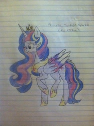 Size: 1936x2592 | Tagged: safe, artist:neonaarts, imported from derpibooru, twilight sparkle, alicorn, pony, female, lined paper, solo, traditional art, twilight sparkle (alicorn)