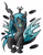 Size: 600x777 | Tagged: safe, artist:miszasta, imported from derpibooru, queen chrysalis, changeling, changeling queen, crown, female, jewelry, regalia, simple background, solo, tongue out, watermark
