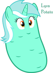 Size: 1261x1720 | Tagged: safe, imported from derpibooru, lyra heartstrings, female, food, meme, potato, simple background, solo, transparent background, vector, wat