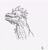 Size: 1024x1071 | Tagged: safe, artist:krashface, imported from derpibooru, spike, dragon, ambiguous gender, black and white, future spike, grayscale, monochrome, older, simple background, solo