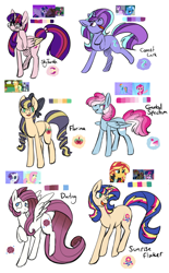 Size: 1190x1920 | Tagged: safe, artist:croquines, imported from derpibooru, applejack, coloratura, fluttershy, moondancer, pinkie pie, rainbow dash, rarity, sci-twi, starlight glimmer, sunset shimmer, trixie, twilight sparkle, oc, oc:comet lark, oc:darling, oc:florina, oc:gambol spectrum, oc:sky twindle, oc:sky twinkle, oc:sunsrise flicker, alicorn, pony, unicorn, cutie mark, female, flarity, lesbian, magical lesbian spawn, mane six, next generation, offspring, parent:applejack, parent:coloratura, parent:fluttershy, parent:moondancer, parent:pinkie pie, parent:rainbow dash, parent:rarity, parent:sci-twi, parent:starlight glimmer, parent:sunset shimmer, parent:trixie, parent:twilight sparkle, parents:flarity, parents:pinkiedash, parents:rarajack, parents:scitwishimmer, parents:startrix, parents:sunsetsparkle, parents:twidancer, pinkiedash, rarajack, scitwishimmer, shipping, startrix, sunsetsparkle, twilight sparkle (alicorn)