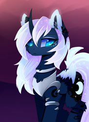 Size: 1280x1760 | Tagged: safe, artist:magnaluna, imported from derpibooru, princess luna, alicorn, pony, alternate color palette, female, jewelry, mare, regalia, solo