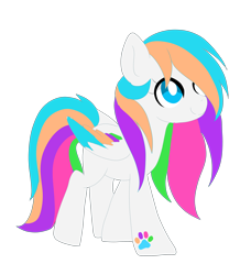 Size: 2736x3000 | Tagged: safe, artist:kittii-kat, imported from derpibooru, oc, oc only, oc:starburst, pegasus, pony, colored wings, multicolored wings, solo