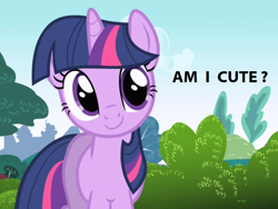 Size: 1012x762 | Tagged: safe, edit, edited screencap, imported from derpibooru, screencap, twilight sparkle, pony, unicorn, friendship is magic, bronybait, cute, female, mare, meme, smiling, solo, twiabetes, unicorn twilight