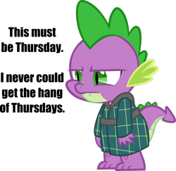 Size: 730x711 | Tagged: safe, artist:derpyfanboy, imported from derpibooru, spike, arthur dent, clothes, hitchhiker's guide to the galaxy, male, robe, solo, thursday