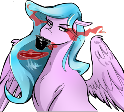 Size: 1000x900 | Tagged: safe, artist:chocolateponi, imported from derpibooru, oc, oc only, pegasus, pony, cup, drinking, solo