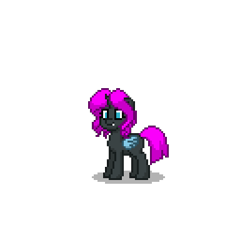 Size: 400x400 | Tagged: safe, imported from derpibooru, oc, oc only, oc:obsidian aurora, changeling, pony, pony town, changeling oc, purple changeling, simple background, solo, transparent background