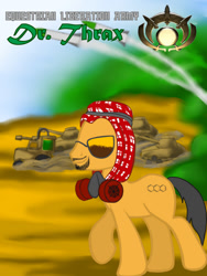 Size: 805x1069 | Tagged: safe, artist:steampoweredstallion, imported from derpibooru, command and conquer, command and conquer: generals, dr. thrax, gla, global liberation army, scorpion tank, solo, toxin tractor, zero hour