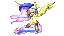 Size: 1024x576 | Tagged: safe, artist:despotshy, imported from derpibooru, nightmare fluttershy, simple background, solo, spread wings, transparent background