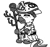 Size: 640x600 | Tagged: safe, artist:ficficponyfic, imported from derpibooru, oc, oc only, zebra, colt quest, adult, eyes closed, happy, jewelry, male, mask, monochrome, necklace, old, shaman, smiling, solo, staff, stallion, story included, wood