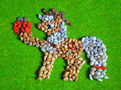 Size: 3955x2966 | Tagged: safe, artist:malte279, imported from derpibooru, applejack, apple, food, mosaic, stone