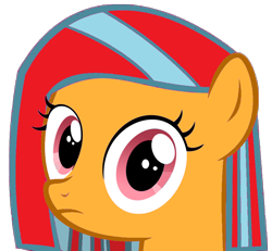 Size: 900x831 | Tagged: safe, artist:thatsgrotesque, edit, imported from derpibooru, oc, oc only, frown, looking at you, photoshop, simple background, solo, stare, sweetie belle's stare, transparent background, vector