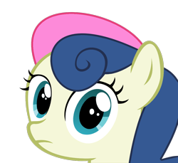 Size: 1024x939 | Tagged: safe, artist:clover-the-clever, imported from derpibooru, bon bon, sweetie drops, earth pony, pony, bust, female, frown, looking at you, portrait, simple background, solo, stare, sweetie belle's stare, transparent background, vector