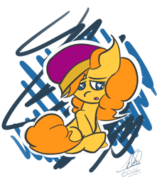 Size: 1000x1131 | Tagged: safe, imported from derpibooru, oc, oc only, oc:saphir "zafiro" fabienne, clothes, female, filly, hat, heart eyes, solo, wingding eyes