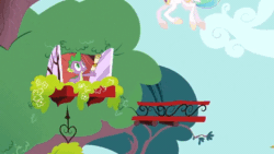 Size: 718x404 | Tagged: safe, artist:wissle, edit, edited screencap, editor:watermelon changeling, imported from derpibooru, screencap, princess celestia, spike, alicorn, dragon, pony, feeling pinkie keen, animated, blooper, celestia's landing, extreme speed animation, fail, falling, funny, gif, oops, ouch, parody, scene parody, seizure warning